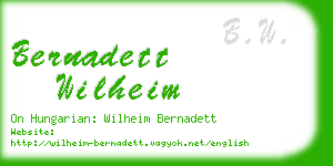 bernadett wilheim business card